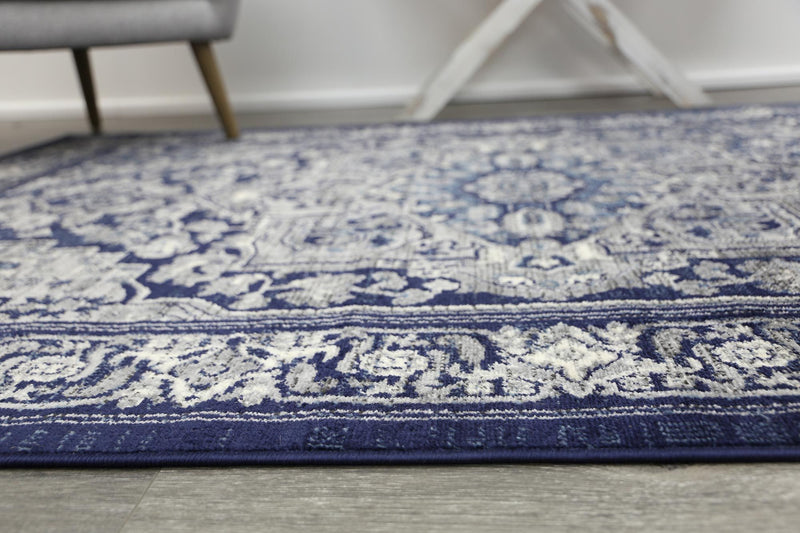 Arya Navy Blue Transitional Rug 160x220 cm