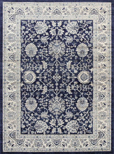 Arya Navy Blue Traditional Rug 160x220 cm