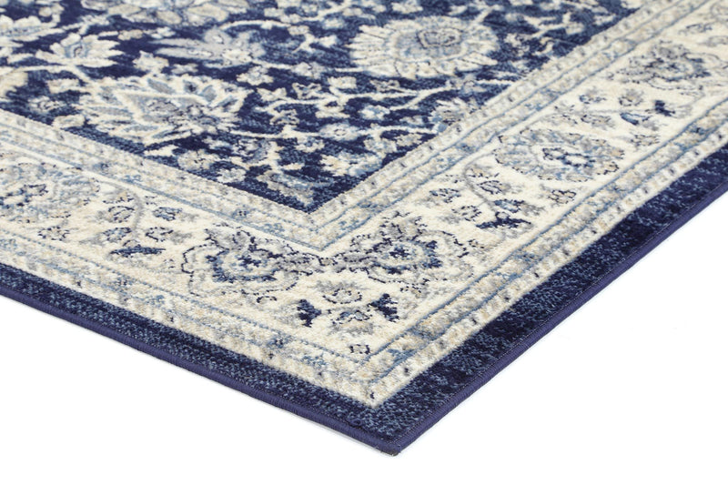 Arya Navy Blue Traditional Rug 160x220 cm