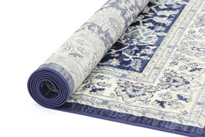 Arya Navy Blue Traditional Rug 160x220 cm