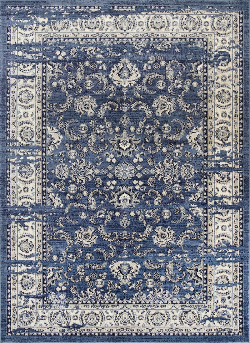 Arya Distressed Navy Blue Rug 160x220 cm