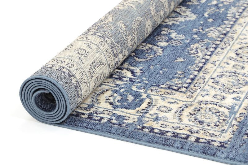 Arya Distressed Navy Blue Rug 160x220 cm