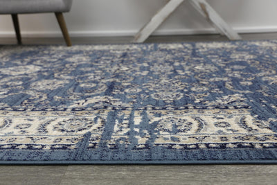 Arya Distressed Navy Blue Rug 160x220 cm