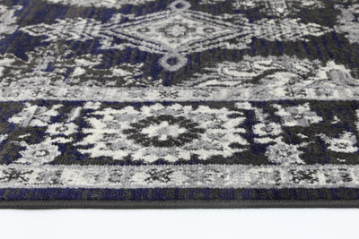 Arya Traditional Navy Grey Rug 160x220 cm