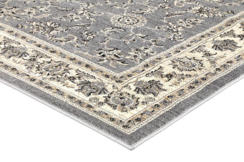 Arya  Grey Cream Border Rug 200x290 cm