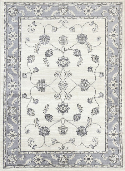 Arya Cream Grey Oriental Rug 200x290 cm