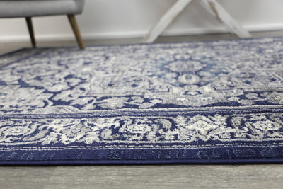 Arya Navy Blue Transitional Rug 200x290 cm