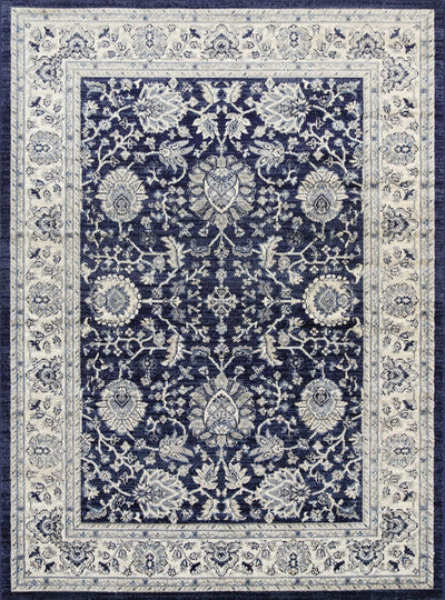 Arya Navy Blue Traditional Rug 200x290 cm