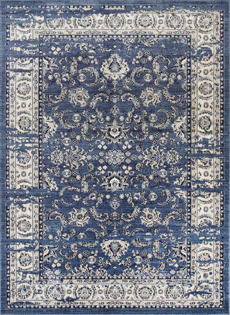 Arya Distressed Navy Blue Rug 200x290 cm