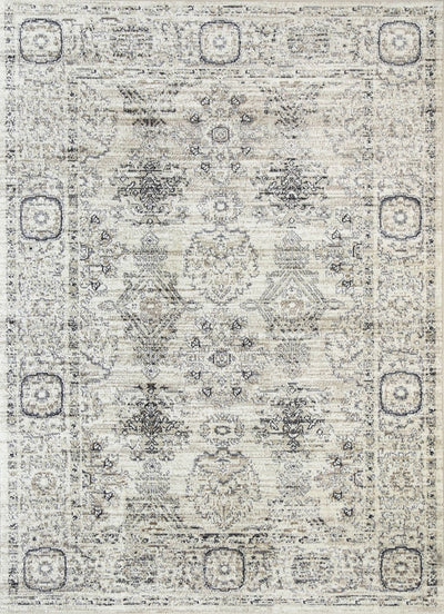 Arya Cream Grey Contemporary Rug 200x290 cm