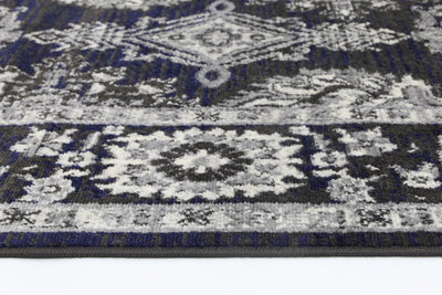 Arya Traditional Navy Grey Rug 200x290 cm