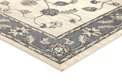 Arya Cream Grey Oriental Rug 240x330 cm