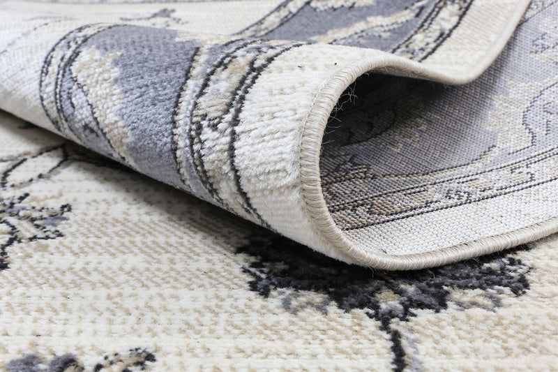 Arya Cream Grey Oriental Rug 240x330 cm