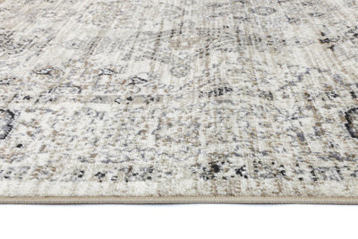 Arya Cream Grey Contemporary Rug 240x330 cm