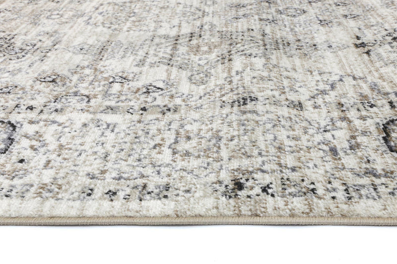 Arya Cream Grey Contemporary Rug 240x330 cm