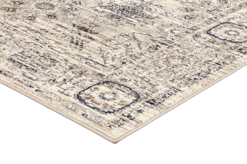 Arya Cream Grey Contemporary Rug 240x330 cm