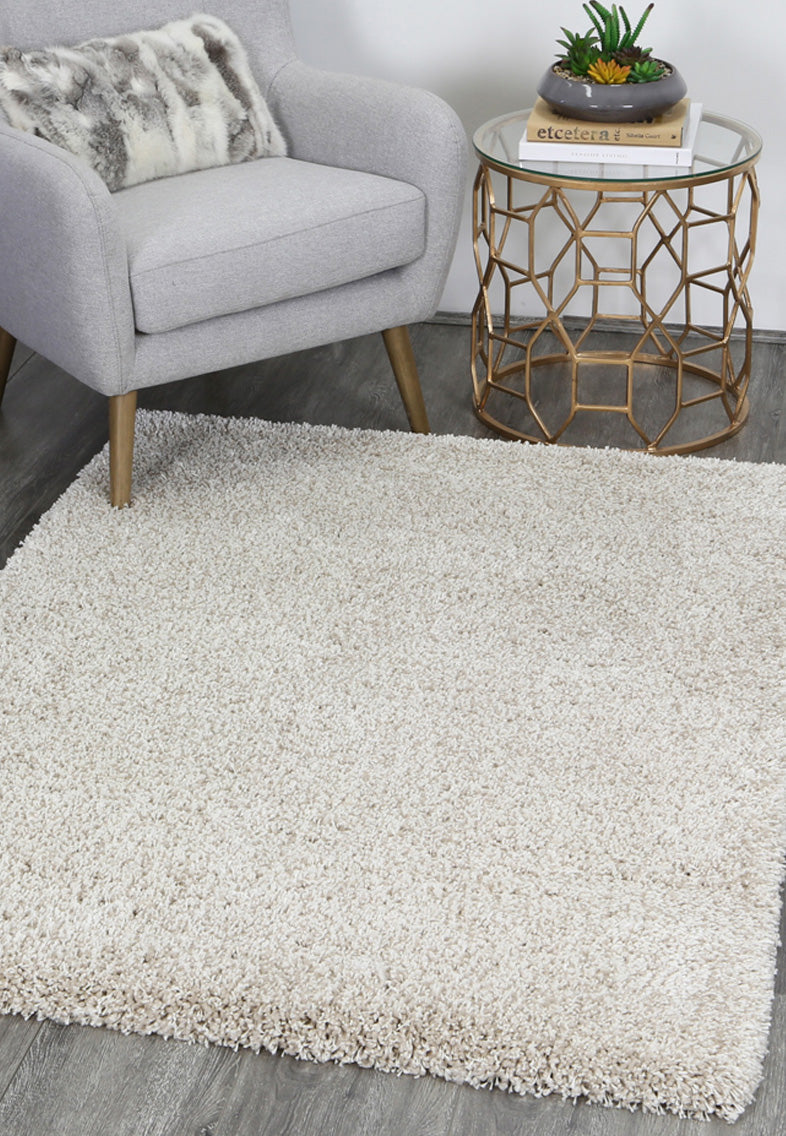 Arctic Plush Beige Cream Shaggy Rug 120x160 cm