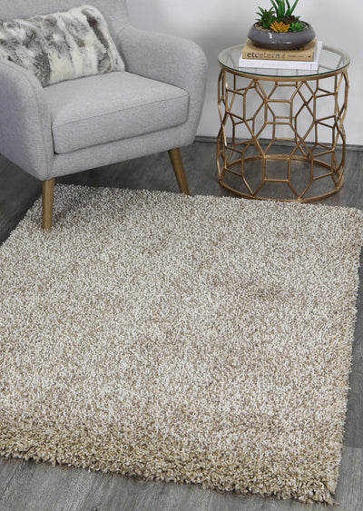 Arctic Plush Brown Beige Shaggy Rug 120x160 cm