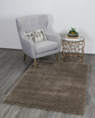 Arctic Plush Brown Beige Shaggy Rug 160x220 cm