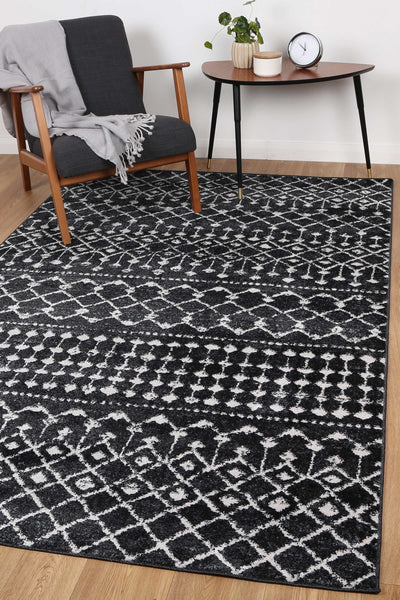 Ermina Tribal Anthracite Rug 160x230cm