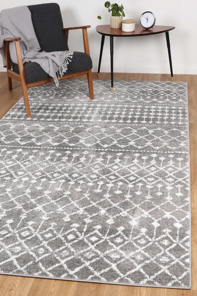 Ermina Tribal Grey Rug 160x230cm