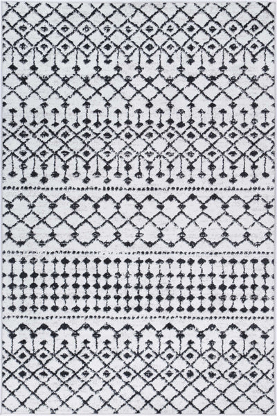 Ermina Tribal Black White Rug 160x230cm