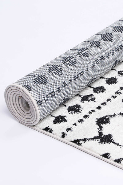 Ermina Tribal Black White Rug 160x230cm