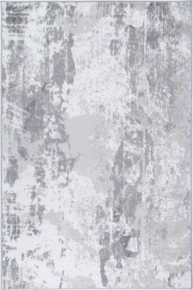 Ermina Modern Abstract Light Grey Rug 200x290cm