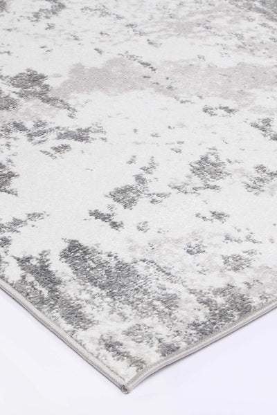 Ermina Modern Abstract Light Grey Rug 200x290cm