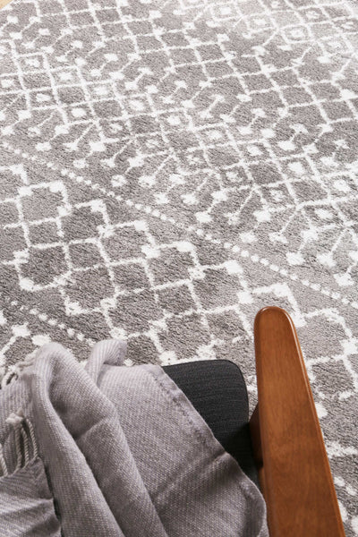 Ermina Tribal Grey Rug 280x380cm