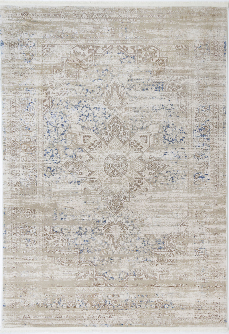 Cordelia Medalion Beige Blue Rug 160x230 cm