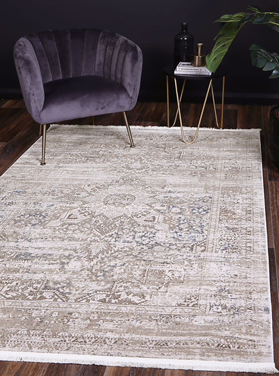 Cordelia Medalion Beige Blue Rug 160x230 cm