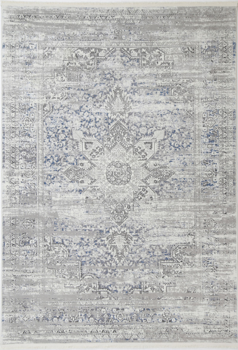 Cordelia Medalion Grey Blue Rug 160x230 cm