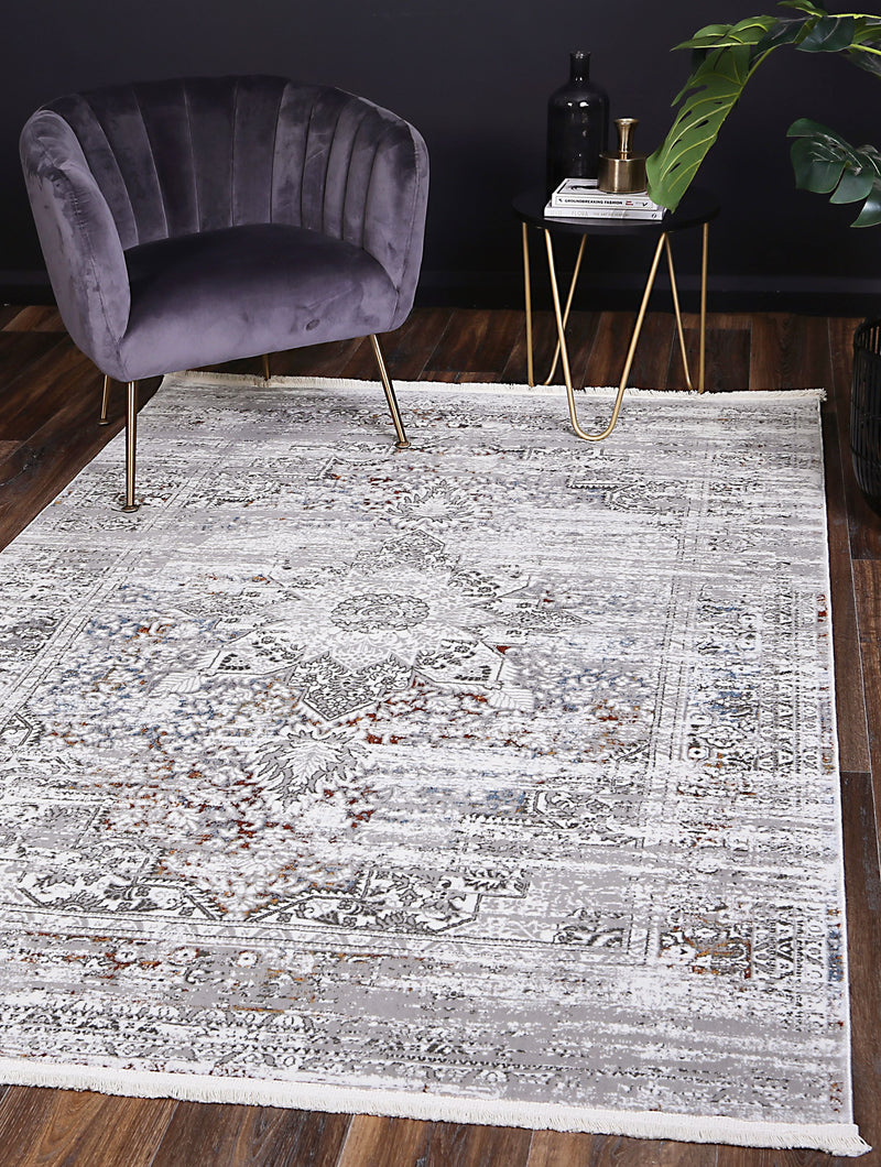 Cordelia Medalion Grey Multi Rug 160x230 cm