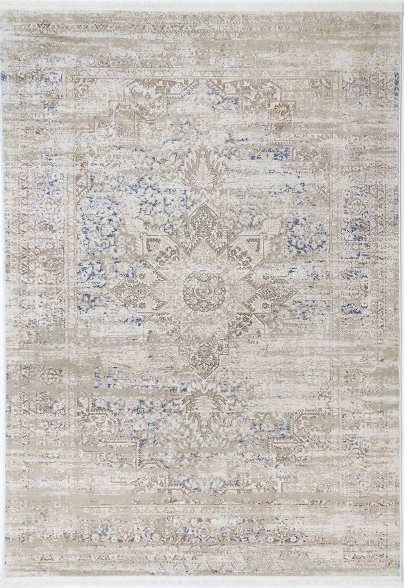 Cordelia Medalion Beige Blue Rug 200x290 cm