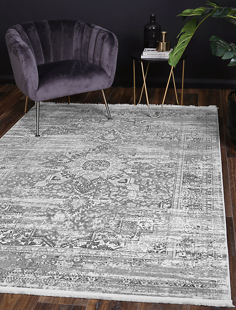 Cordelia Medalion Grey Rug 240x330 cm