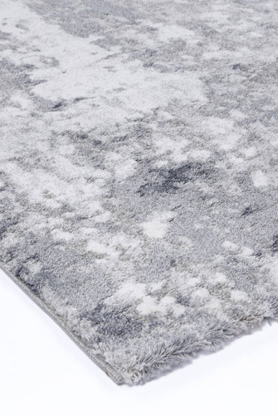 Yuzil Grey White Abstract Rug 120x170cm