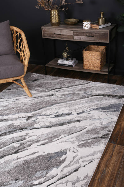 Yuzil Multi Abstract Wave Rug 120x170cm