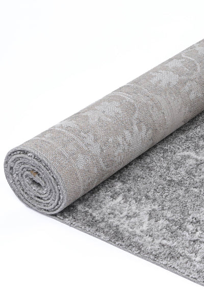 Yuzil Grey Floral Rug 120x170cm