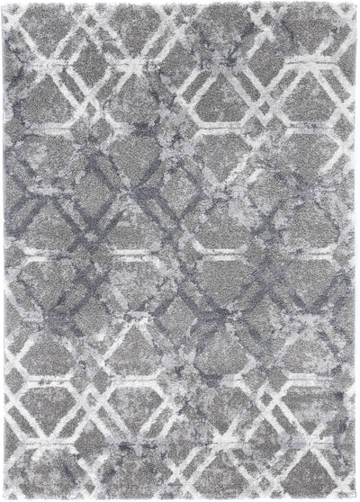 Yuzil Blue Lattice Rug 120x170cm