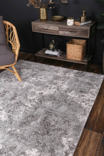 Yuzil Grey Transitional Floral Rug 120x170cm