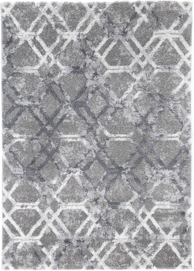 Yuzil Blue Lattice Rug 160x230cm