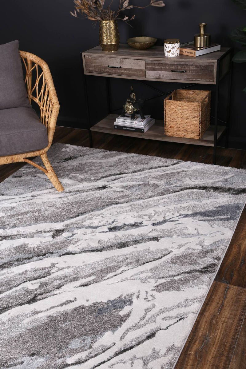 Yuzil Multi Abstract Wave Rug 200x290cm