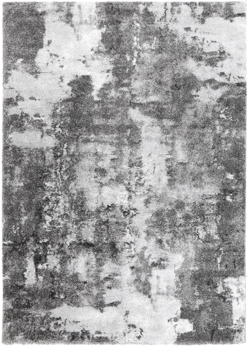 Yuzil White Grey Abstract Rug 240x330cm