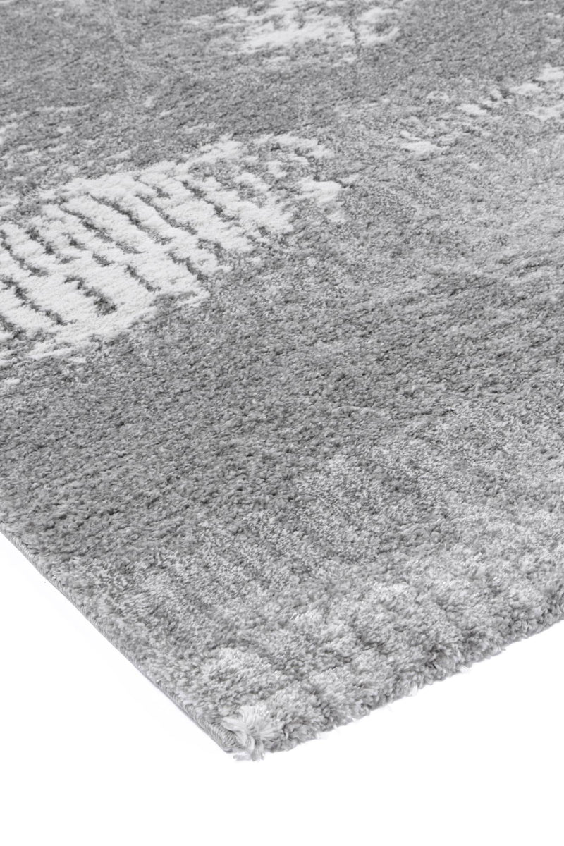 Yuzil Grey Abstract Rug 280x380cm