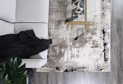 Vision Grey and Beige Abstract Rug 160x230cm