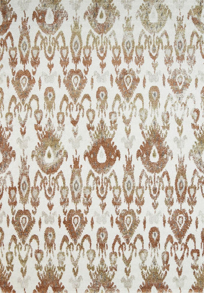 Vision Cream and Beige Geometric Ikat Rug 160x230cm