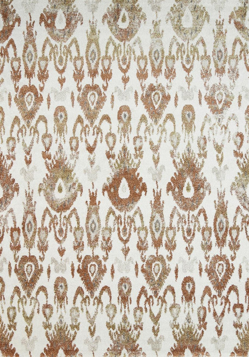 Vision Cream and Beige Geometric Ikat Rug 160x230cm