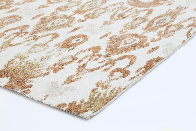 Vision Cream and Beige Geometric Ikat Rug 160x230cm