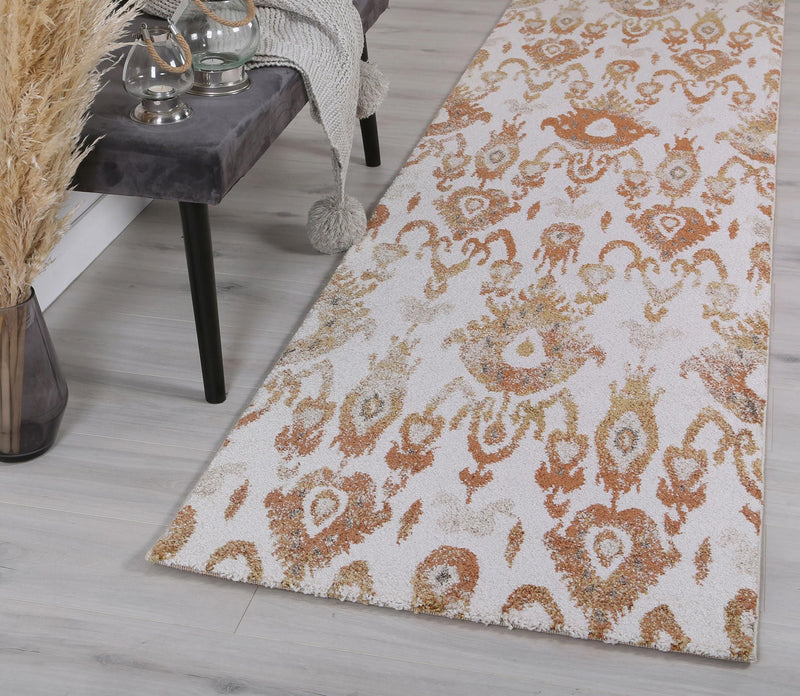 Vision Cream and Beige Geometric Ikat Rug 160x230cm